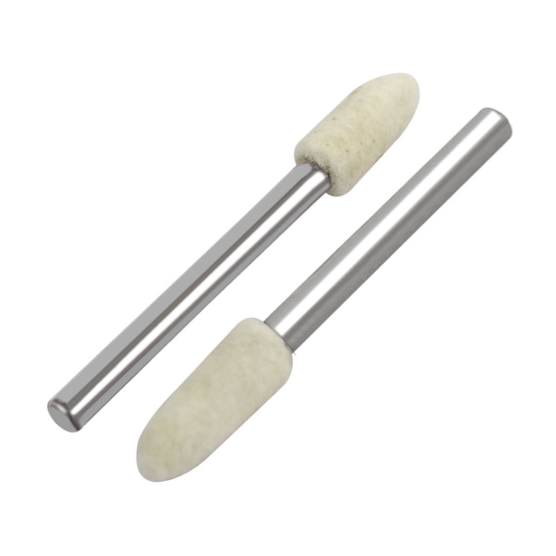 Aexit 12 Pcs Abrasives 4mm x 14mm Cylindrical Grinding Head Wool Felt Bits Model:13as410qo53