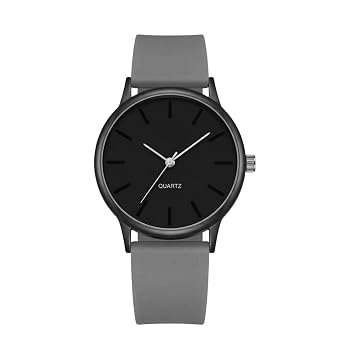 Silicone Strap Analog Watch for Men with Round Dial Stylish
