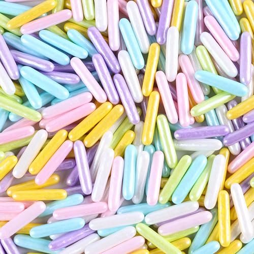 Décors Sucrés Pâques Vermicelles Multicolores 130 g/4.6 oz - Vermicelles Pâtisserie Comestibles en Sucre Colorés Décoration Alimentaire, Desserts, Gâte