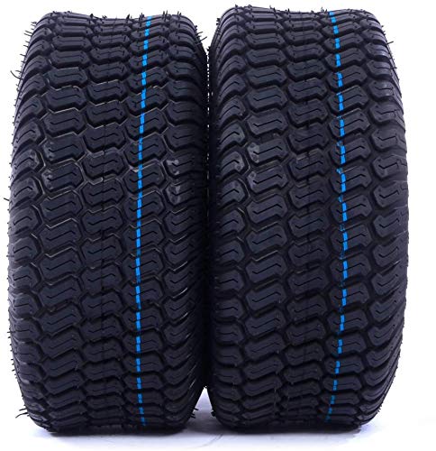 Set of 2 Turf Tires 15x6.00-6 Compatible with Lawn Mower and Garden Tractor Tires