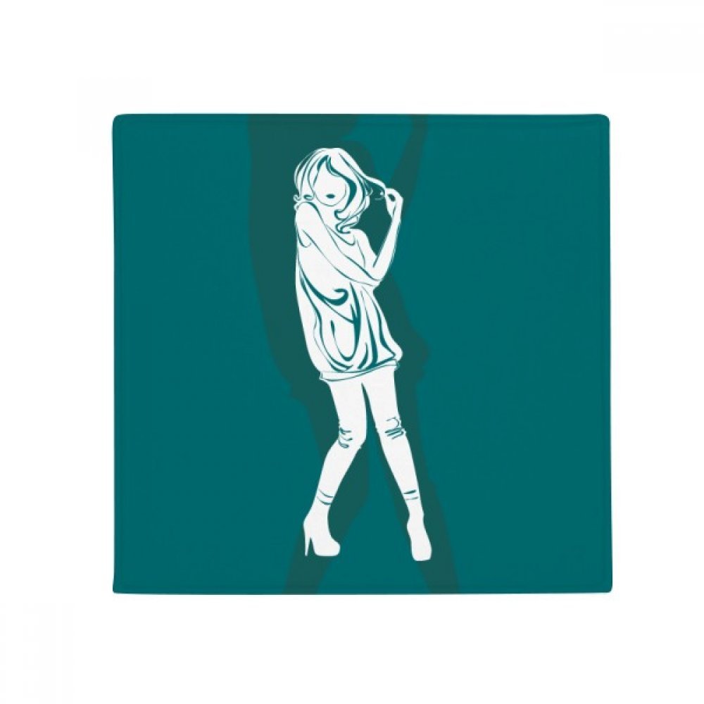 Tapis de cuisine silhouette femme multicolore pour habiller votre entrée