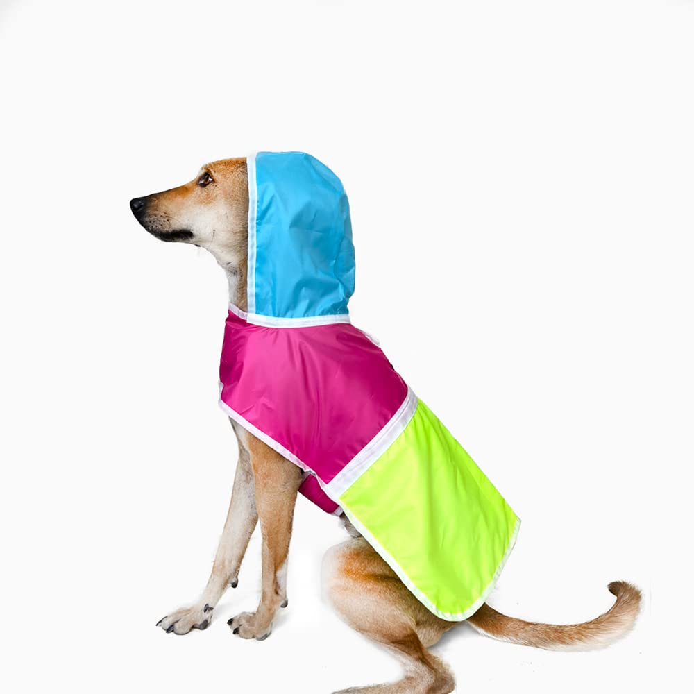 That Dog In Tuxedo Colour Pop Dog Raincoat with Hoodie - Confetti (Bubblegum, 16) (B09SV2LGY5) Amazon Price History, Amazon Price Tracker