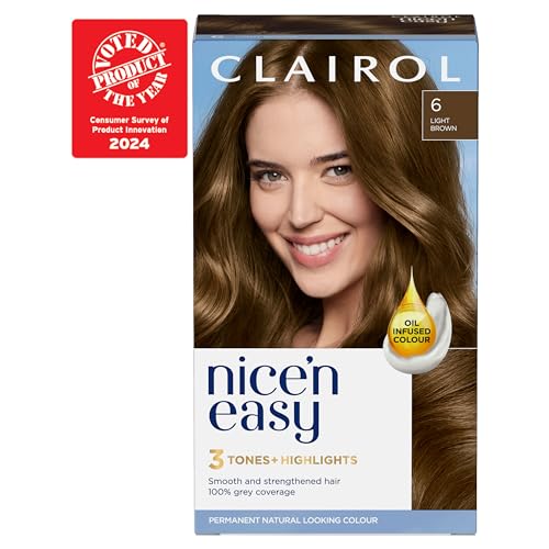 Clairol Nice'n Easy Crème Permanent Hair Dye, 6 Light Brown, 220g - Image 3