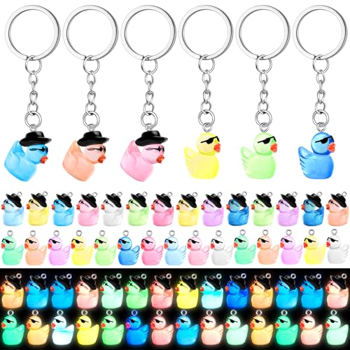 Llaveros de pato multicolor para mochilas y llaves lote de 50 unidades luminosas