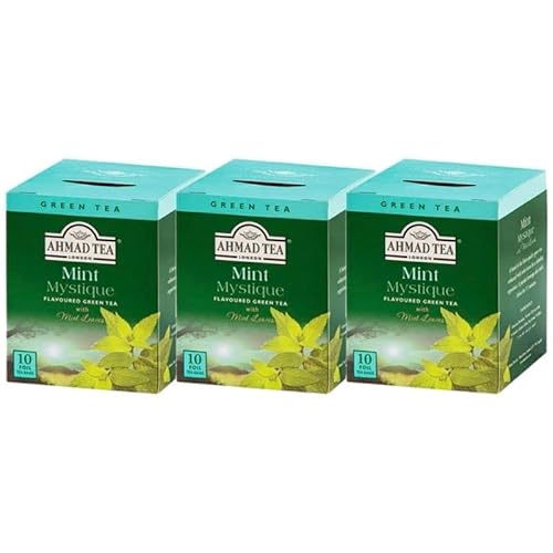 Kit 3 Chá Importado Mint Mystique Menta Ahmad Tea 20 Gr