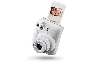Fujifilm Instax Mini 12 - Cámara instantánea para niños, color blanco arcilla