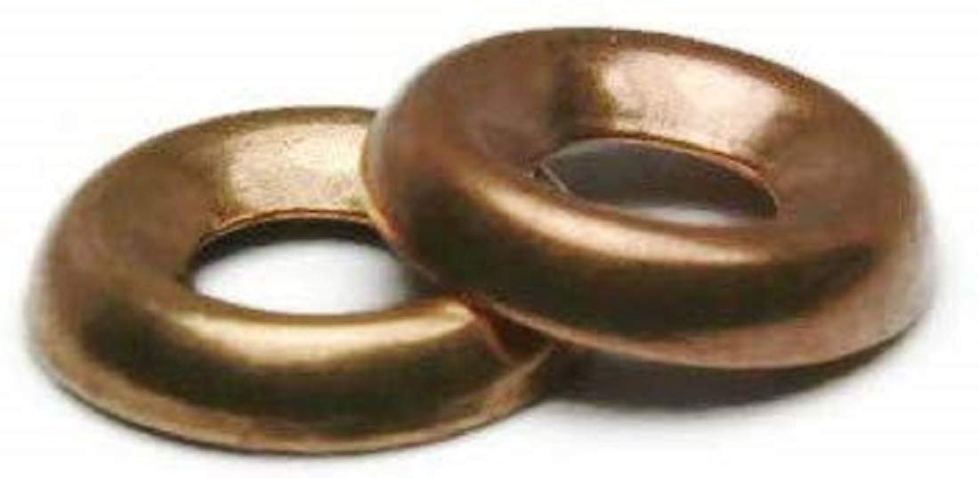 Finishing Cup Washer Silicon Bronze Countersunk Finishing Washers #8 (0.205 ID x 0.538 OD x 0.104 Thick) Qty 100