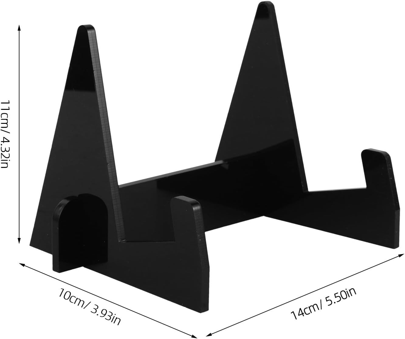 Acrylic Book Stand with Simple Slot Design Black