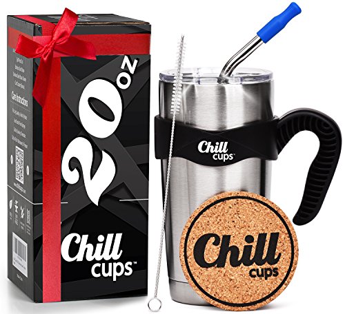 Insulated Travel Coffee Thermal Mug - 20 oz Double Wall Vacuum Drinking Stainless