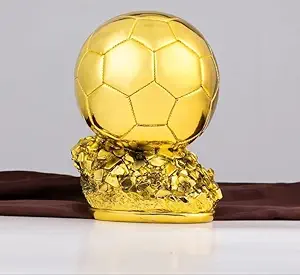 Yiwoop Ballon d'Or World Cup Gift Soccer Golden Ball Soccer Trophy Best Player Award Birthday Gift Card
