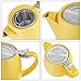Tealyra - Pluto Porcelain Small Teapot Yellow - 18.2-ounce (1-2 cups) - Matte Finish - Stainless Steel Lid and Extra-Fine Infuser To Brew Loose Leaf Tea - 540ml