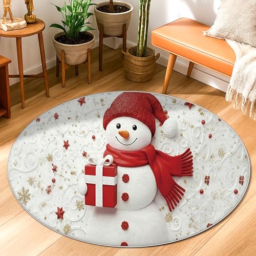 Tapis bonhomme de neige résistant à la décoloration 90cm