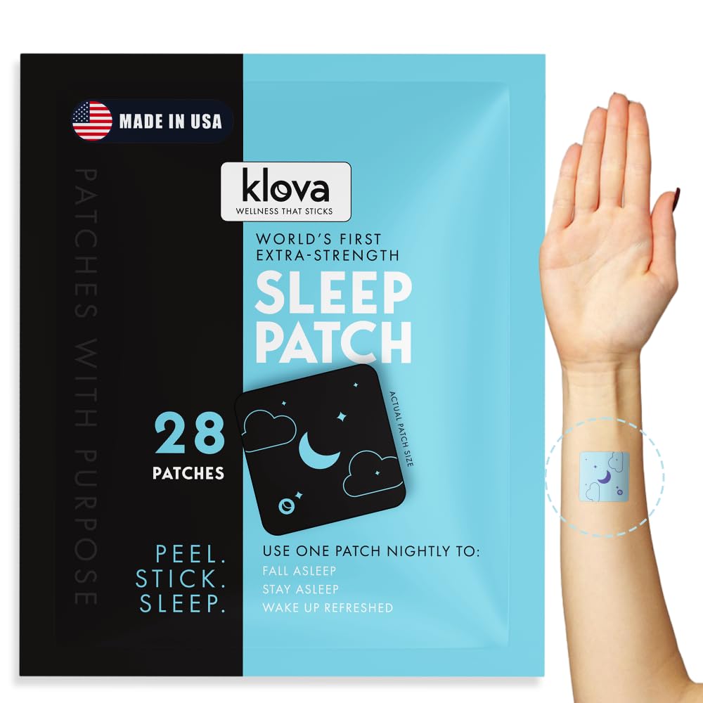 does klow help with sleep Amazon.com: Klova Extra Strength Sleep Patches for Adults | Natural Sleep  Aid with 6mg Melatonin, Valerian & L-Theanine | Non-Habit-Forming Deep Sleep  Support for Men & Women