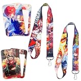 Babymiu Anime Hero Lanyard with ID Holder（2 Pack） for Key String Wallet