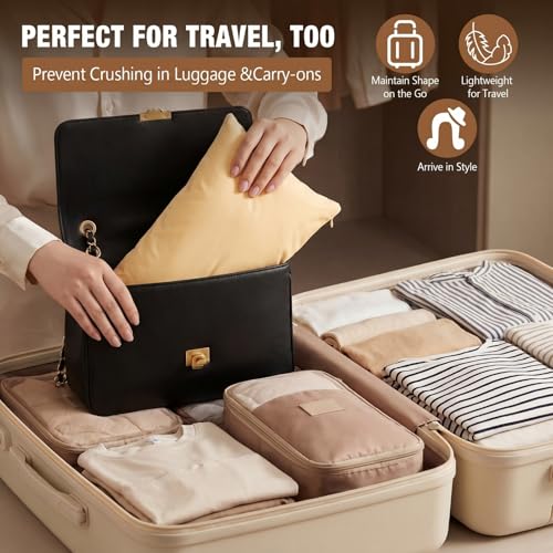 Image of 20 Pcs Purse Insert Pillows Set Fillers to Keep Shape, Uniform, Gold