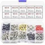 Lawnoval 228Pcs PC Screw Standoff Set Kit for Computer Case, Hard Drive, Motherboard, Cooler, DVD-ROM, Fan - Brass and Steel Hardware with Isolation Washers - Image 1