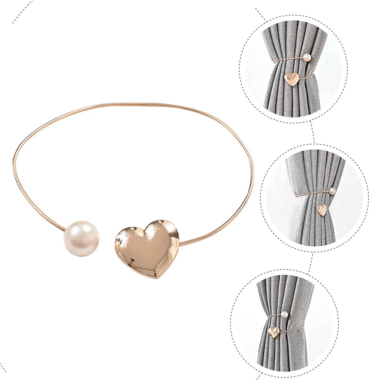 10 épingles De Fixation Pour Rideaux Avec Perles Artificielles - Aiguille Courte/longue - Alliage - Noir Ou Blanc