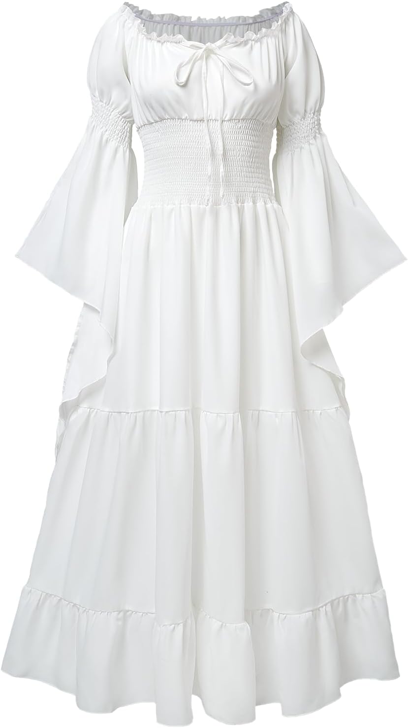 Renaissance Faire Costume Women Medieval Victorian Dress Witch Fairy Pirate Dress