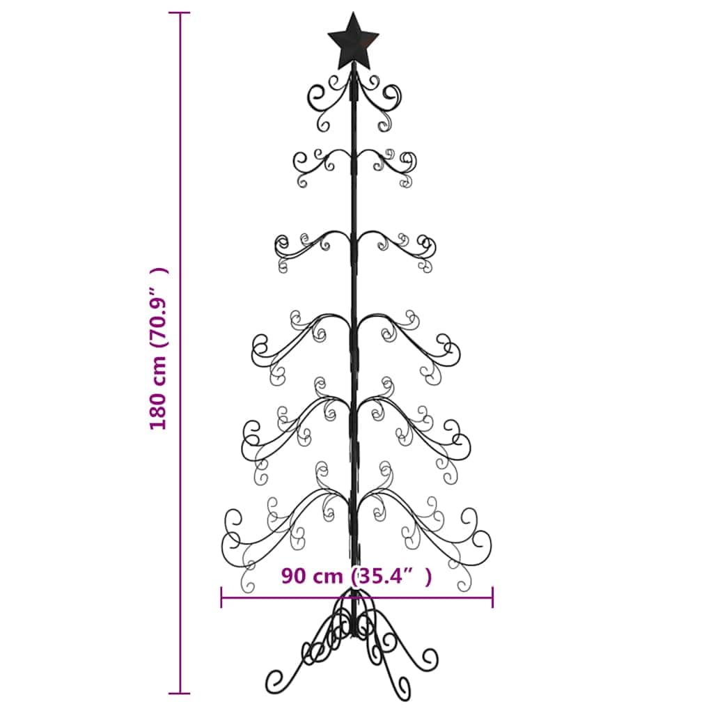 Sapin De Noël En Métal Doré 180 Cm - Acier Peint, Pour Intérieur/extérieur - Avec Support 64.5x64.5 Cm - 7