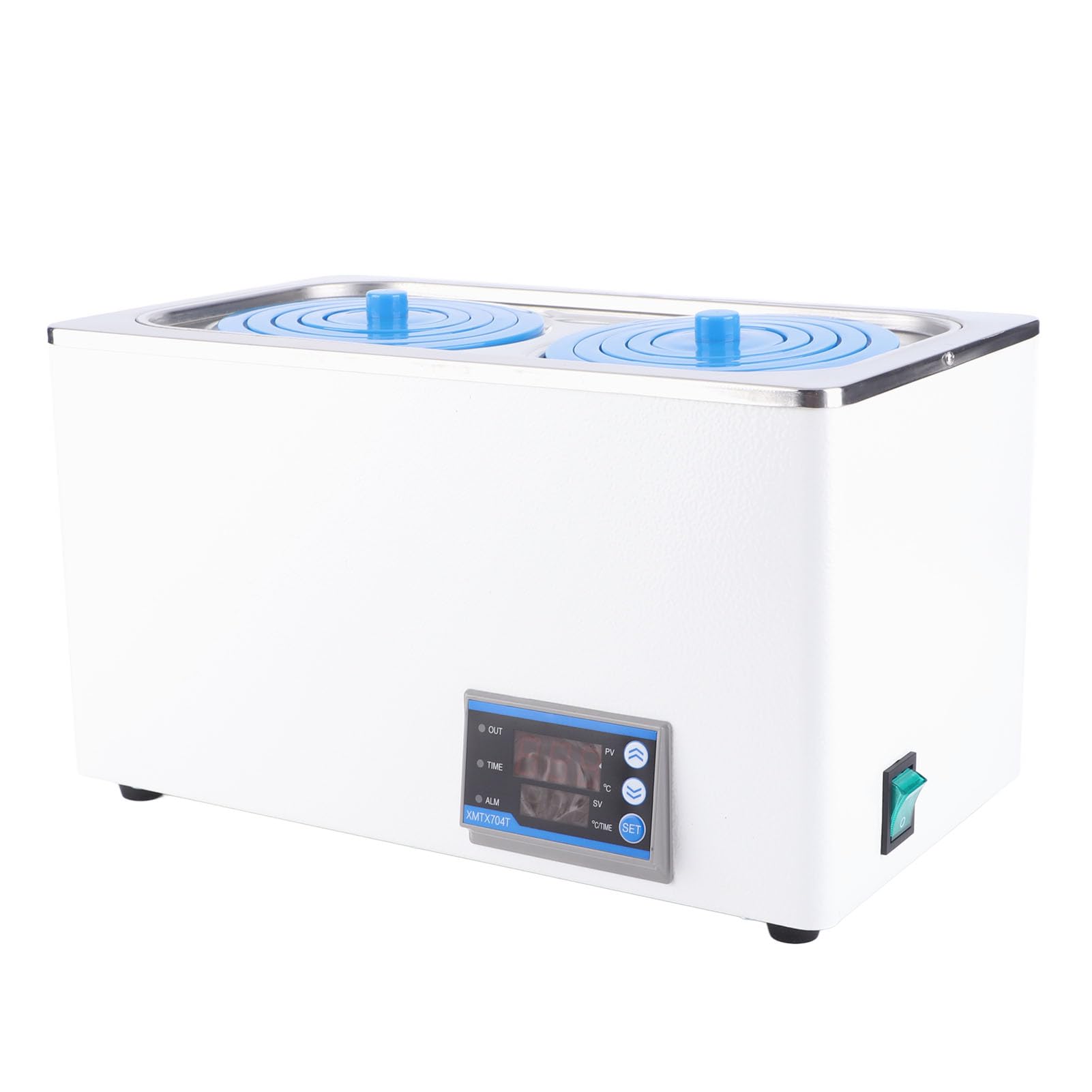 Bagnomaria Termostatico Digitale da Laboratorio, 7 Litri, 600W, Acciaio Inossidabile, Display LED Doppio, Controllo Temperatura RT-99.9¡æ, 2 Aperture