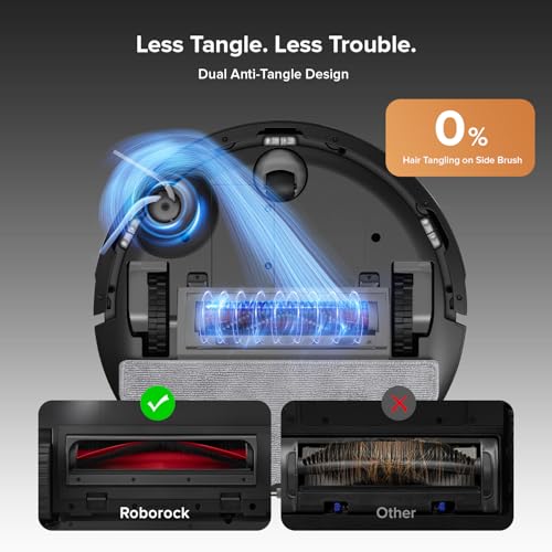 Image of roborock Q10 S5+ Robot Vacuum and Mop, 10,000Pa Suction, Upgraded from Q8 max+, 70 Days Self-Emptying, Obstacle Avoidance, Sonic Mopping, Dual Anti-Tangle Design, Auto Mop Lifting, Black