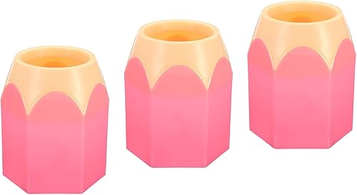PATIKIL Portalápices, paquete de 3 soportes para bolígrafos para escritorio, bonito soporte de plástico para lápices, organizador de tazas, con