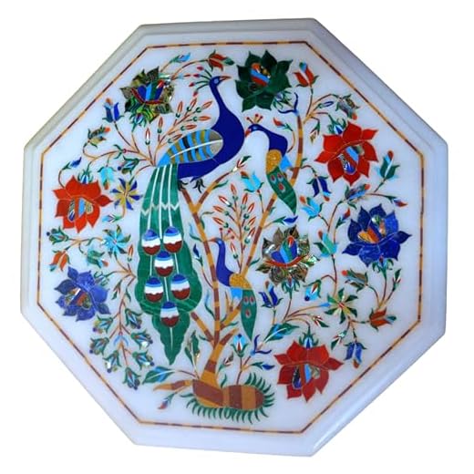 Handmade Marble Inlay Coffee Table Top