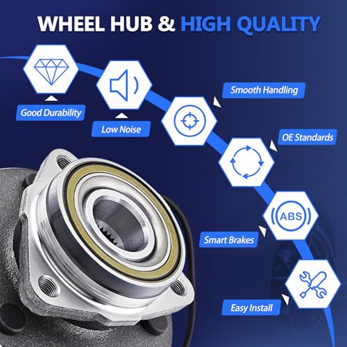 Image of Maxfavor 513288 Rear Wheel Bearing Hub Assembly for 2010 Buick Allure & 2010 2011 2012 2013 2014 LaCrosse & 2011 2012 2013 Regal, for 2013 2014 2015 2016 Chevy Malibu Rear Wheel Bearing Hub