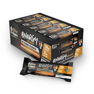 1 Attimo in Forma | 24 Barrette Energetiche Cioccolato Caramello Arachidi Crunchy - Pack da 24 x 50 gr - Spuntino Snack Magnesio Vitamine Fitness (Cioccolato e Caramello)