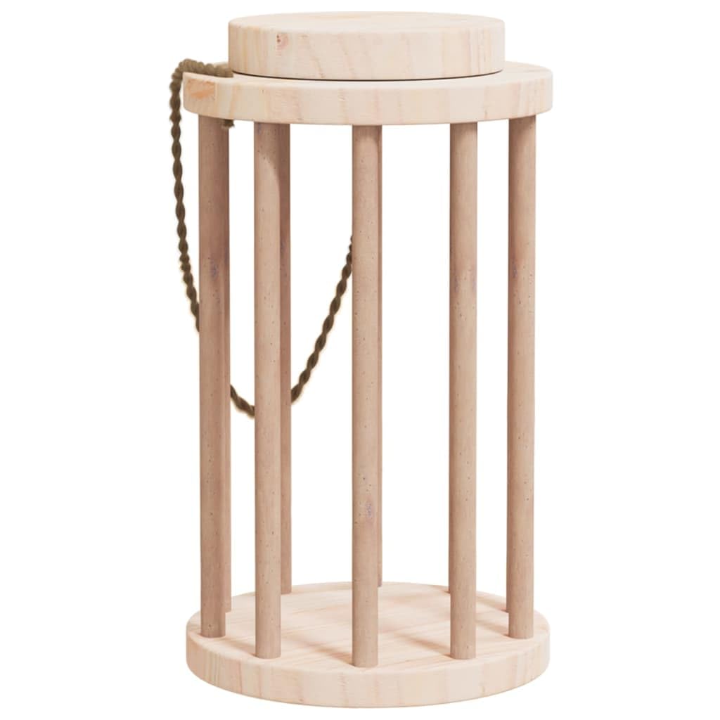 Heno para conejos de madera maciza de abeto de 15 x 25,5 cm de diámetro, con tapa extraíble y asa de cordón, ideal para pequeños animales como conejillos de indias, chinchillas, conejos en