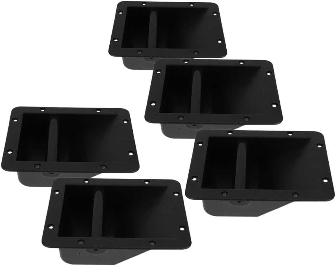 Levemolo 5pcs Black Plastic Speaker Handles Side Grip Carrier Handles for Stage and Portable Amplifier Speakers for Audio Equipment