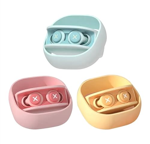 Tampões de Ouvido de Silicone Reutilizáveis. Protetor Antirúido Abafador para Dormir ou Estudar (Azu