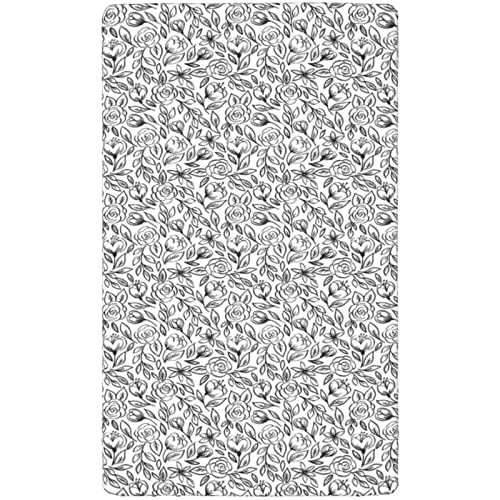 Rose Themed Fitted Mini Crib Sheets,Portable Mini Crib Sheets Toddler Bed Mattress Sheets-Baby Sheet For Boys Girls,24“ X38“,White Black #TOP6