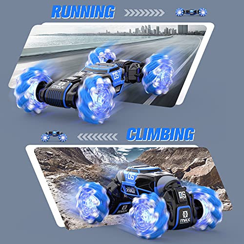 Remote Control Car Hobby Rc Crawlers 4Wd Stunt Car Double Sided 360 Flips Colorful Lights And Music Electric High Speed Off Road Drift Vehicle 1:14 Scale Rechargeable Monster Truck For 8-12 Boys Girls #TOP3