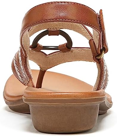 SOUL Naturalizer Womens Sunny Thong Slingback Sandals Toffee Brown Embroidered 6.5 W | Image 4