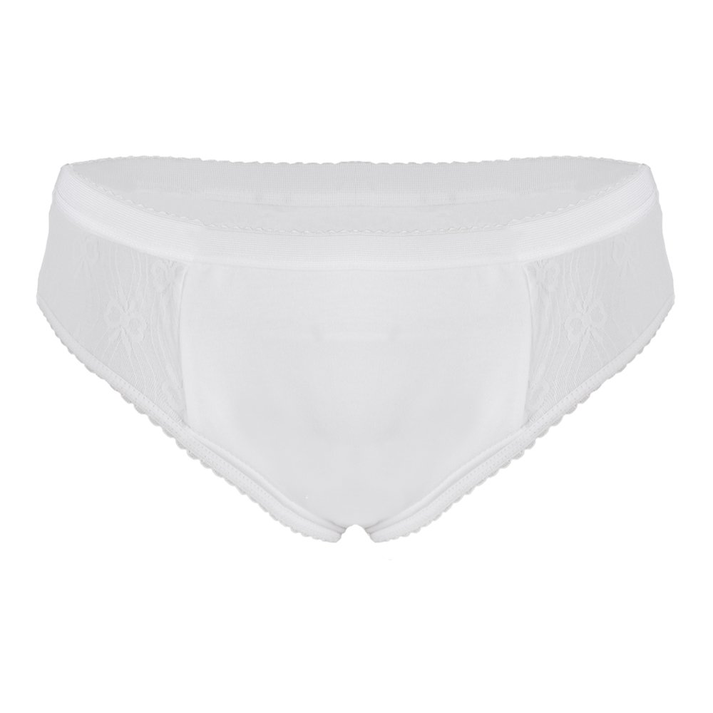 NRS HealthcareNRS Healthcare P andS Healthcare Ladies Inco-Elite Lace High Leg Brief, White (Eligible for VAT Relief in The UK)