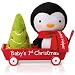Hallmark QGO1117 Baby's 1st Christmas Santa's Helper Plush Penguin Ornament
