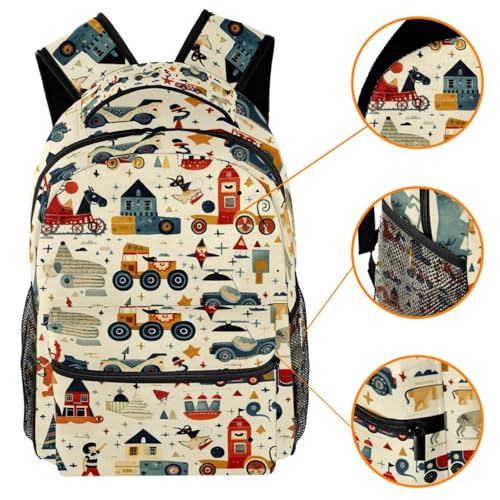 Sac à dos enfant grande capacité imprimé dessin animé multicolore