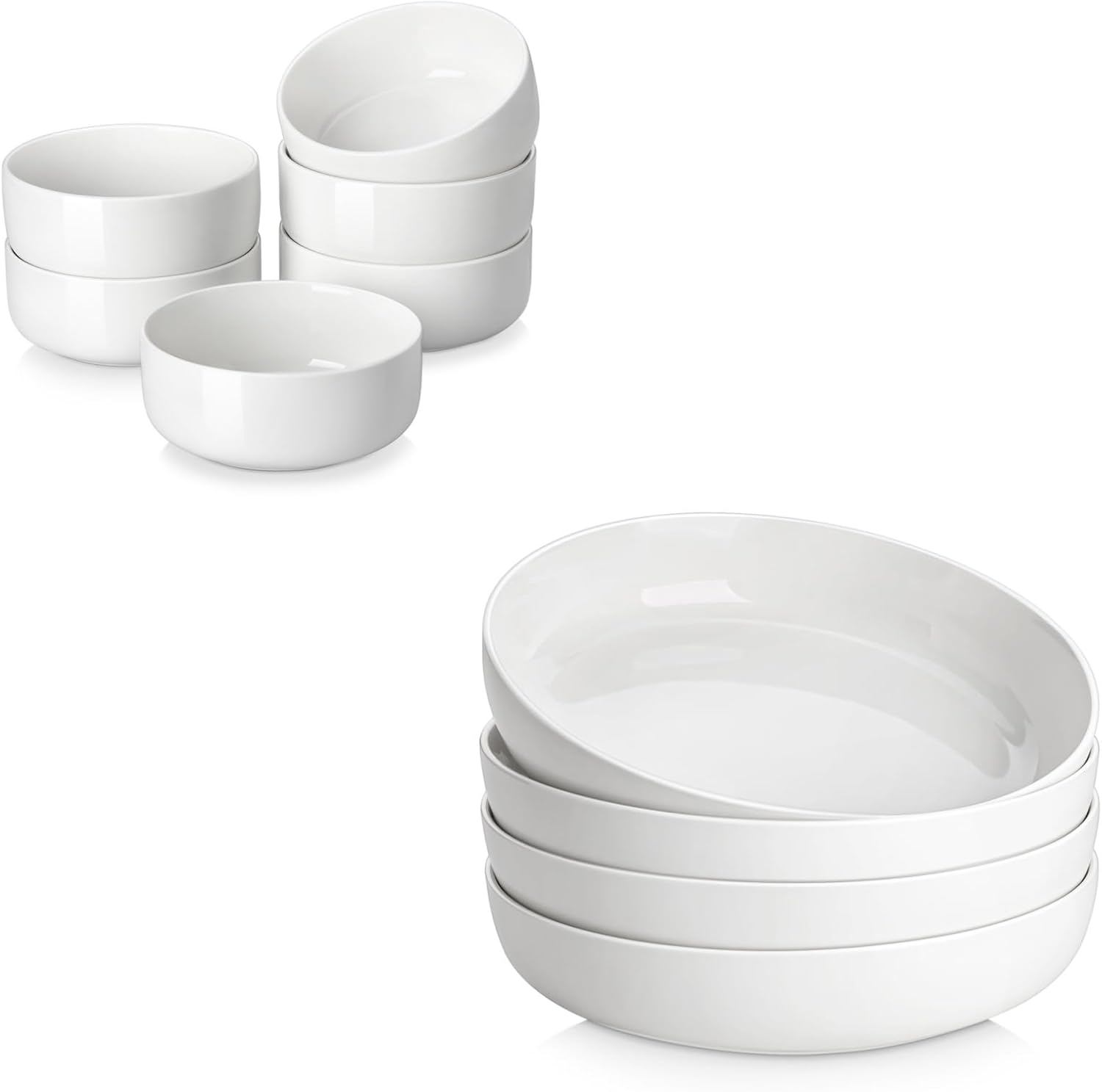 MALACASA 24 OZ Cereal Bowls, 48 Oz Pasta Bowls