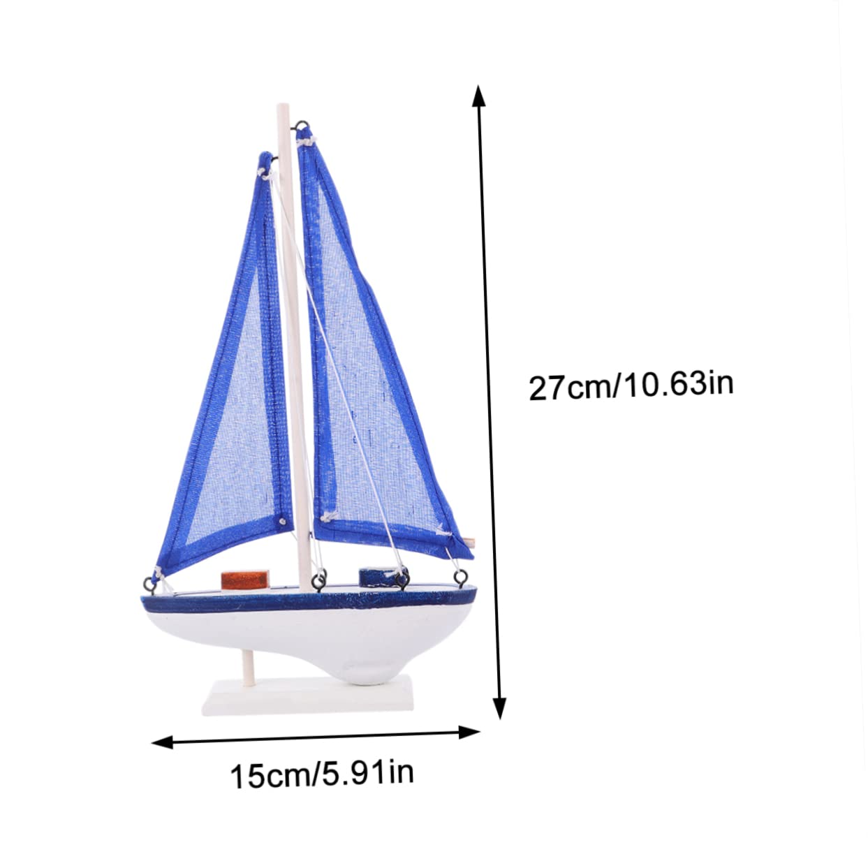 PRETYZOOM Mediterranean Style Sailboat Model Classic Tabletop Decoration Nautical Home Decor Ornament for Office Bedroom Car and Present Giving and Design