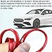 QQWD 26FT/8M Rim Protector for Car Wheels, Rim Guards for Rim, Universal Car Accessories Rubber Wheels Edge Protectors, Personalized Modified Decor Anti-Collision Strip for Most Cars (Red)