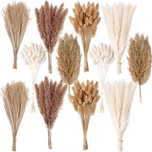 240 PCS Dried Flower Bouquet – Pampas Grass, Floral Decor