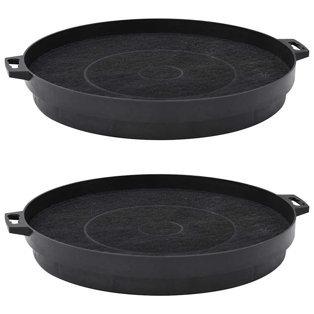 Filtro de carbón para campana extractora, 2 unidades, 210 mm de diámetro, plástico PP con 160 g de carbón activo para partículas de grasa y olor, apto para recirculación de aire en cocina