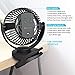 JOMST Portable Camping Fan LED Lantern, 4 Speeds Personal Silent Mini Desk Fan,USB Rechargeable 5000mAh Battery Operated Clip on Fan with Hook,Cooling Fan for Camping, Stroller, Office