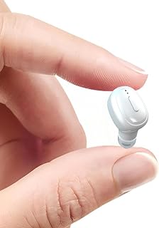 Single Bluetooth Wireless Earbud, Mini Invisible in-Ear Wireless Bluetooth Headphone 12 Hours Super Long Battery Life Suitable for Sports Work and Sleep - White