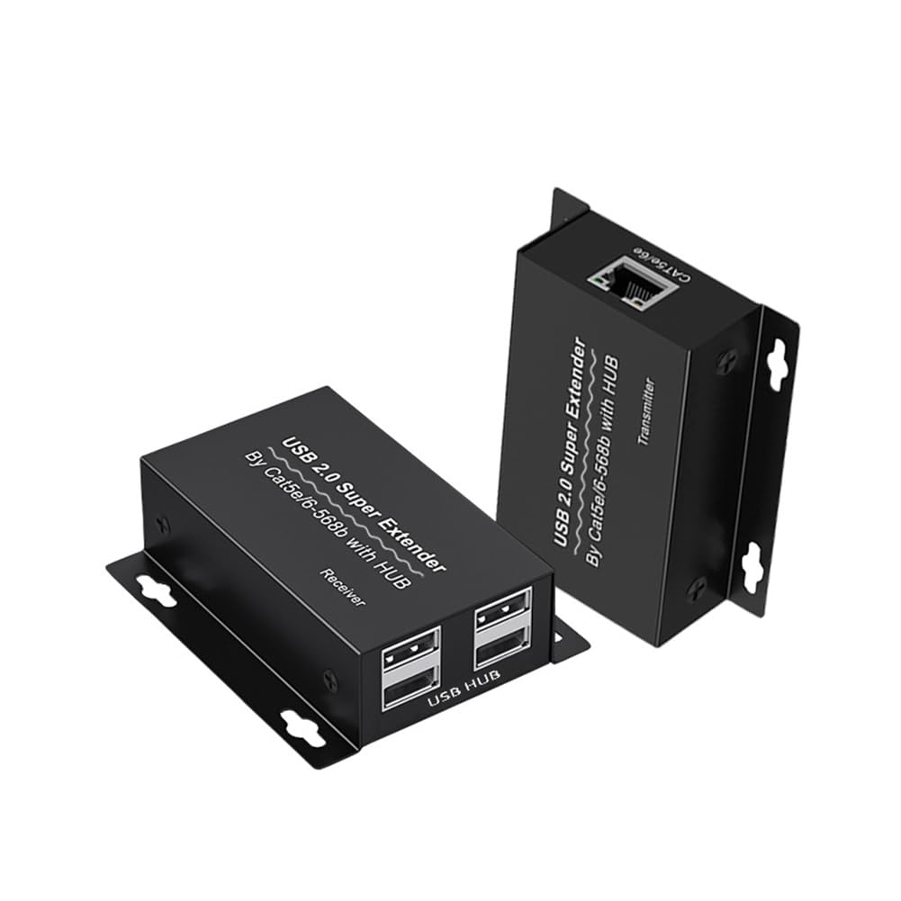 Przedłużacz USB 2.0 do RJ45, 150 m, Ethernet Cat6, rozszerza połączenia USB do klawiatury, myszy, ekranu dotykowego do drukarki kamery internetowej