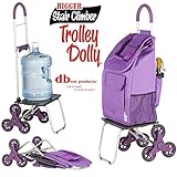 dbest products 01-757 Stair Climber Bigger Trolley Dolly, Purple Grocery Shopping Foldable Cart...