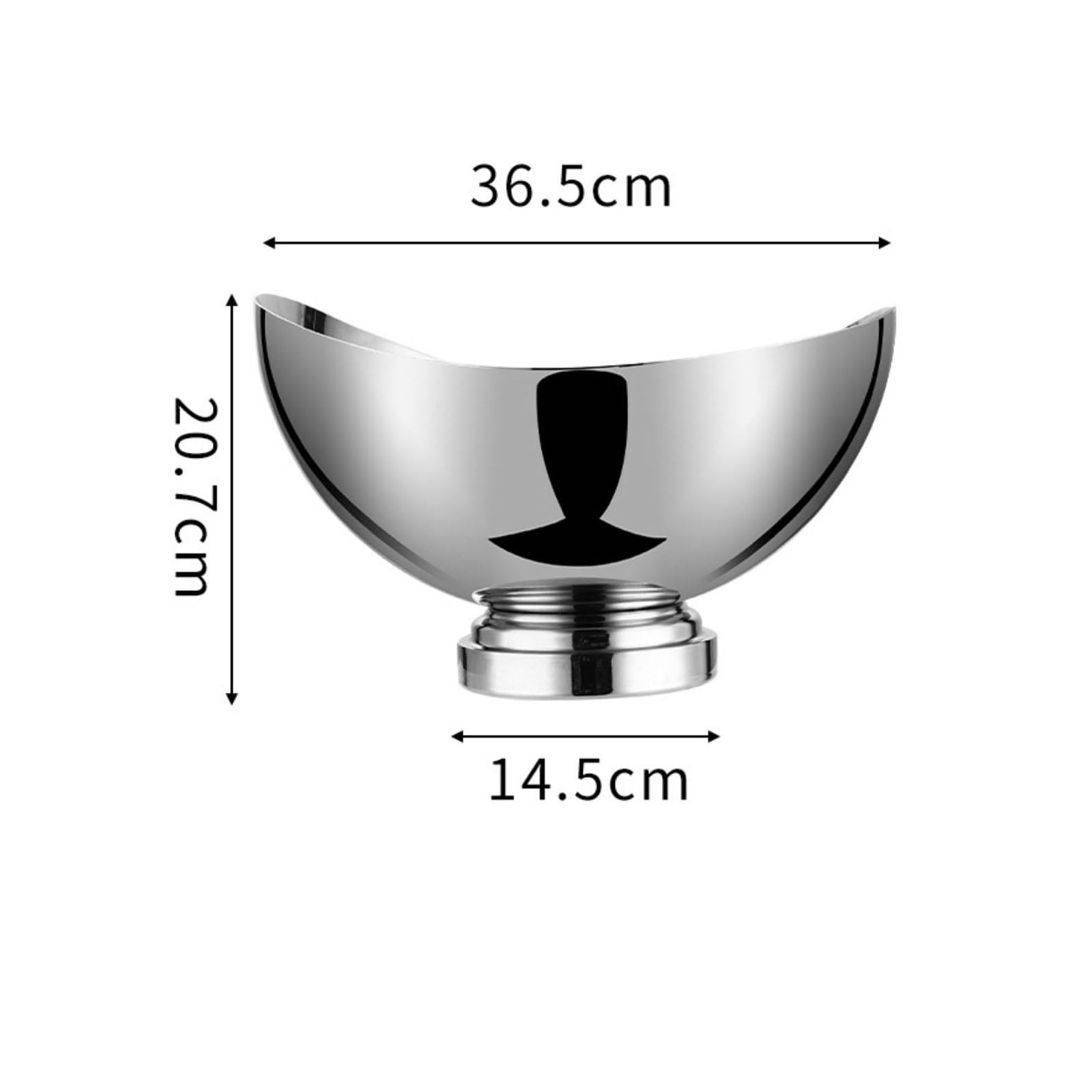 Cubitera de Champán Cubo de Hielo de Botellas Cubeta para Bebidas con Apertura Ancha para Llenar y Exhibir y Base de Pedestal Adecuada para, Plata, Yuanbao Nórdico