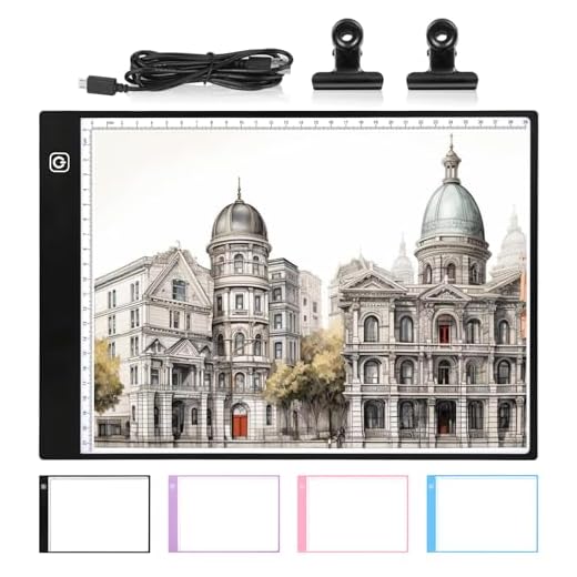 Damcyer Mesa de Luz Dibujo A4,Tableta de Luz Dibujo A4 LED,Light Pad de Ultrafino con Brillo Ajustable,Tablero de Luz con Cable USB,Mesa de Dibujo para X-Ray,Artistas,Pintura de Diamantes,Negro