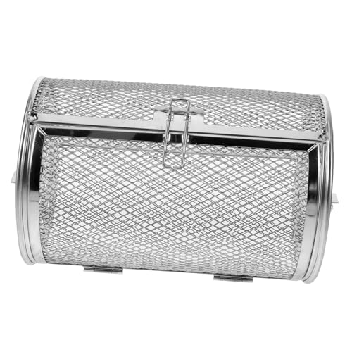 Cabilock Tambor De Horneado Giratorio De Acero Inoxidable Cesta Para Asador Para Asar Barbacoa Canasta De Asado Para Hornos Accesorios Para Asador